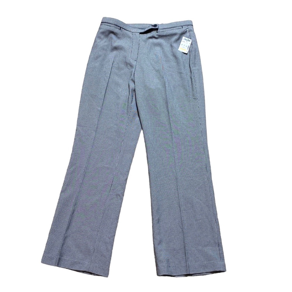 NWT Houndstooth Grey Straight Leg Business Pants 10P